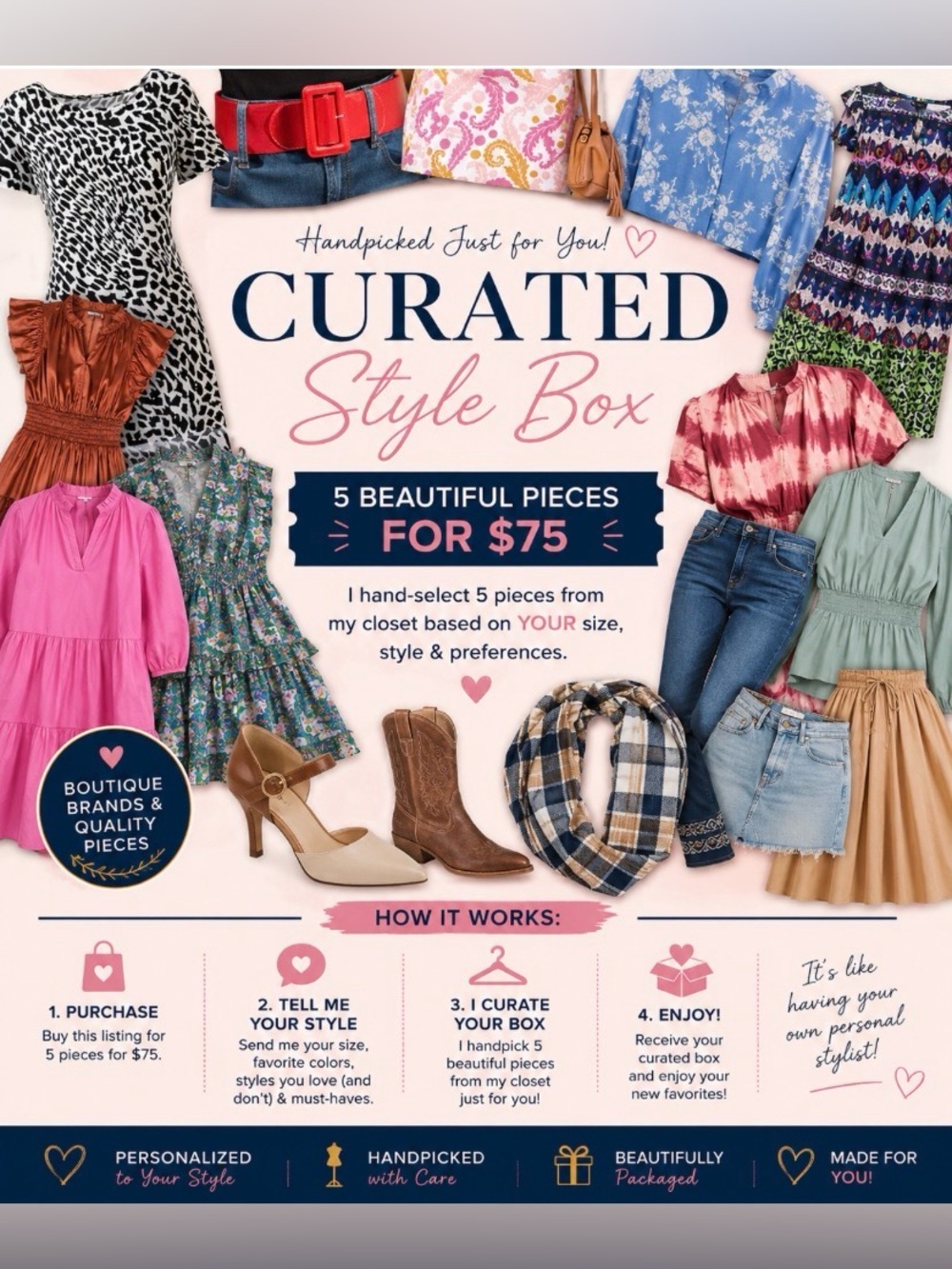 Curated Women’s Style Box - Five Boutique Pieces - Personalized to Your Style